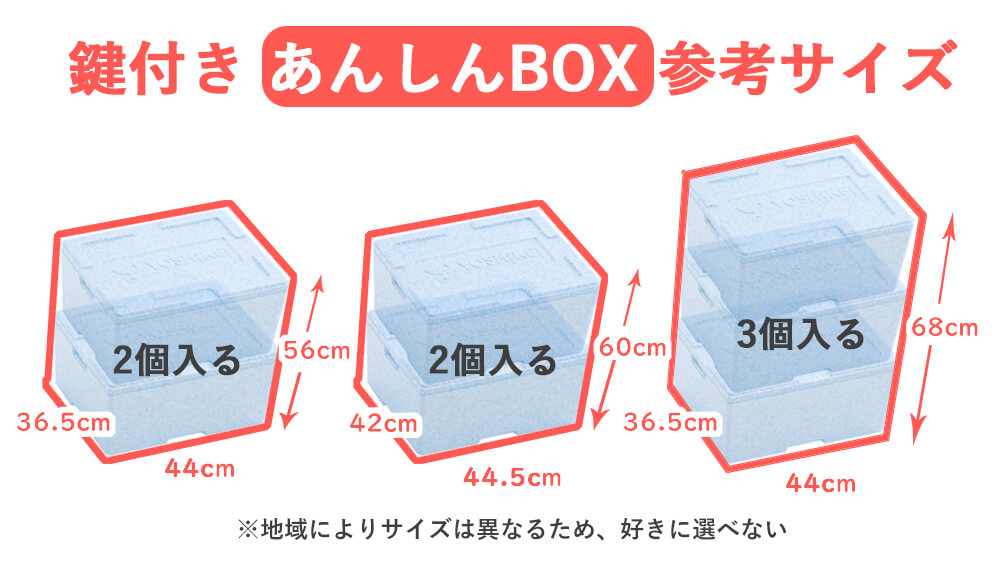 ヨシケイ宅配ボックス「あんしんBOX」のサイズ